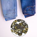 Denim Rivets 9mm Brass Hat Jeans Decorative Rivets For Fashion Accessories Clothing
