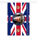 King Charles III & Queen Camilla Picture Printed Union Jack Flag Bunting, 10 Metres