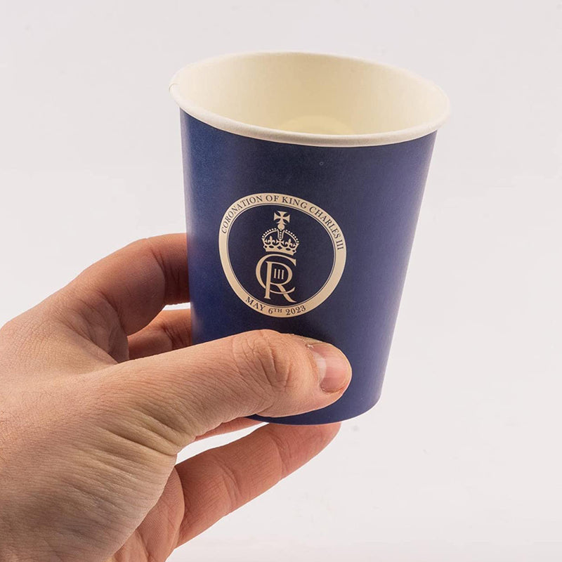 Royal Cypher Paper Plates & Cups for King Charles III Coronation Celebration