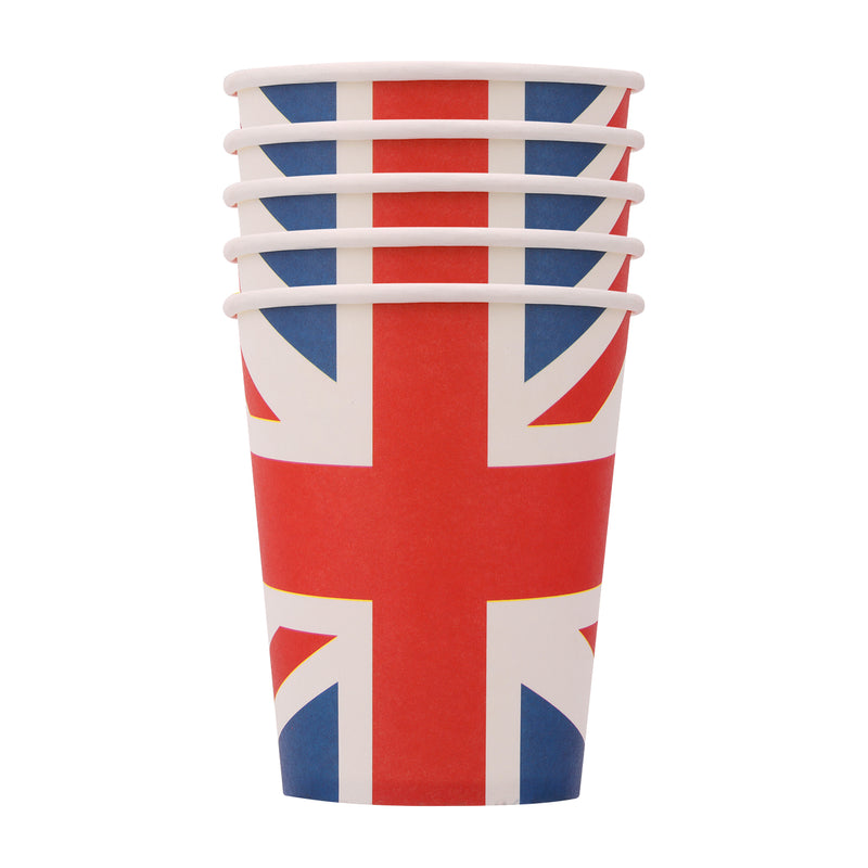 Union Jack Party Tableware Disposable Dinnerware for King Charles III Coronation