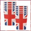 Union Jack Party Tableware Disposable Dinnerware for King Charles III Coronation