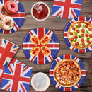 Union Jack Party Tableware Disposable Dinnerware for King Charles III Coronation