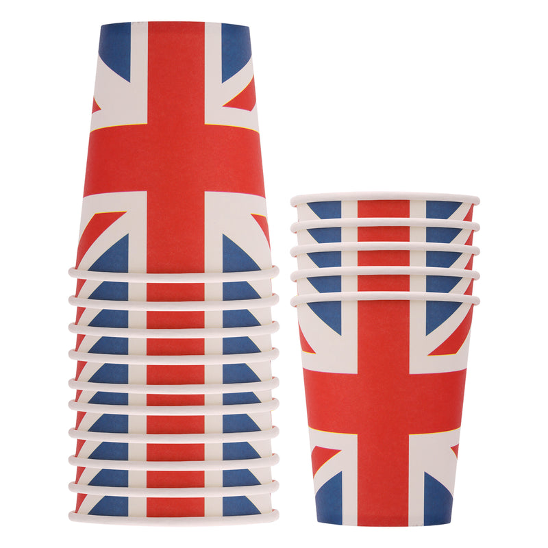 Union Jack Party Tableware Disposable Dinnerware for King Charles III Coronation