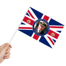 Hand Waving Flag Union Jack Small Flag on Stick for King Charles III Coronation