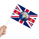 Hand Waving Flag Union Jack Small Flag on Stick for King Charles III Coronation