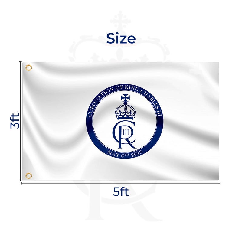Large 5x3FT Flag for King Charles III Coronation