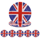 Union Jack Party Tableware Disposable Dinnerware for King Charles III Coronation