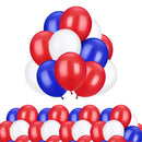 Red, White & Blue Latex Balloons for King Charles III Coronation, 10 Inches
