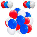 10" Red, White & Blue Latex Balloons for King Charles III Coronation