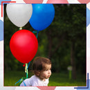 Red, White & Blue Latex Balloons for King Charles III Coronation, 10 Inches