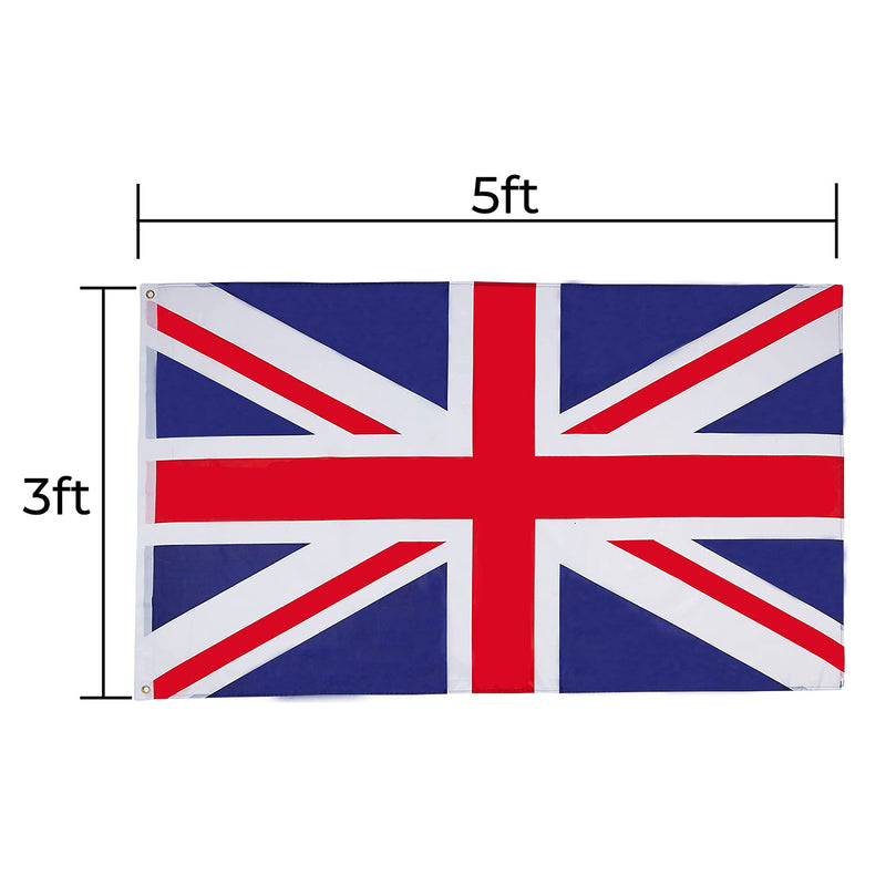 Large Union Jack Flag with Brass Grommets for King Charles III Coronation