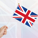 Union Jack Hand Wave Flag Great Britain England National Stick Flags for King Charles III Coronation