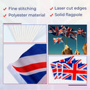Union Jack Hand Wave Flag Great Britain England National Stick Flags for King Charles III Coronation