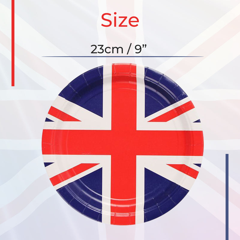 Union Jack Paper Plates for King Charles III Coronation