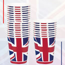 Union Jack Paper Cups for King Charles III Coronation - 8pcs/16pcs