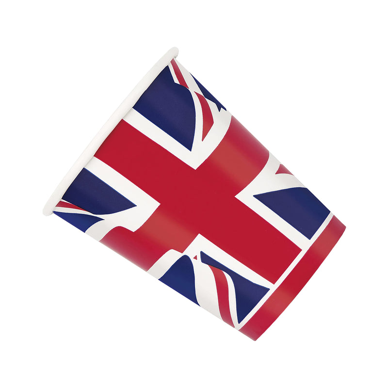 Union Jack Paper Cups for King Charles III Coronation - 8pcs/16pcs