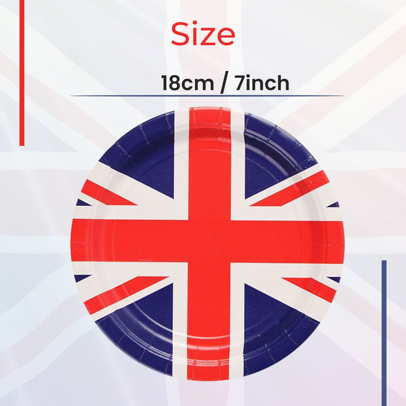 Union Jack Paper Plates for King Charles III Coronation