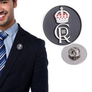 King Charles III Coronation Lapel Pin Badge Royal Crown Metal Brooch
