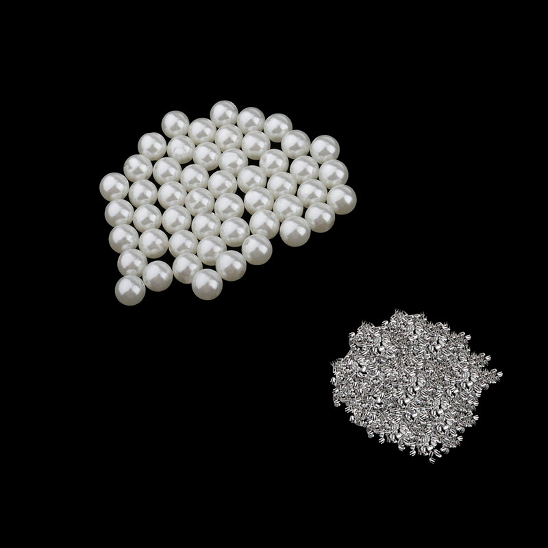 100pcs Pearl Rivets Round Studs For Leathercraft Clothing Decoration