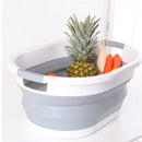 Oval Collapsible Foldable Laundry Basket Storage Organiser