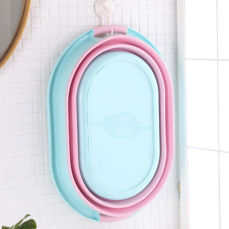 Oval Collapsible Foldable Laundry Basket Storage Organiser