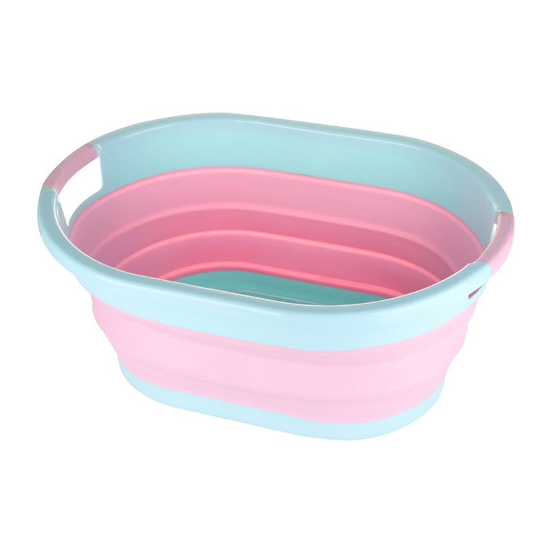 Oval Collapsible Foldable Laundry Basket Storage Organiser