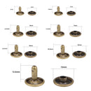 6mm - 15mm, Double Cap Tubular Rivets for Leathercrafts Decorations