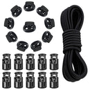 10 Metre Elastic Bungee Shock Cord with 10pcs Cord Adjuster Toggles for Backpack Hammocks Craft