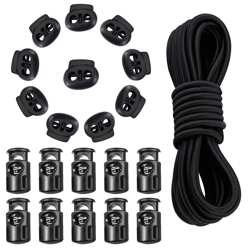 Trade Quality Shock Cord Hooks - 10 Pack, Fits All Shock Cord Loops & Cord Up To 8mm