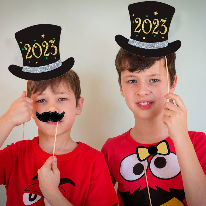 Happy New Year 2023 Photo Booth Selfie Props