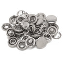 PRYM 12mm Jersey Cap Snap Poppers Fasteners Stainless Steel Prong Ring Press Studs