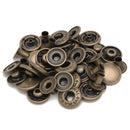 PRYM S Spring Press Studs, 15mm Brass Snap Fastener No-sew Buttons