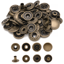 PRYM S Spring Press Studs, 15mm Brass Snap Fastener No-sew Buttons