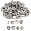 PRYM S Spring Press Studs, 15mm Brass Snap Fastener No-sew Buttons