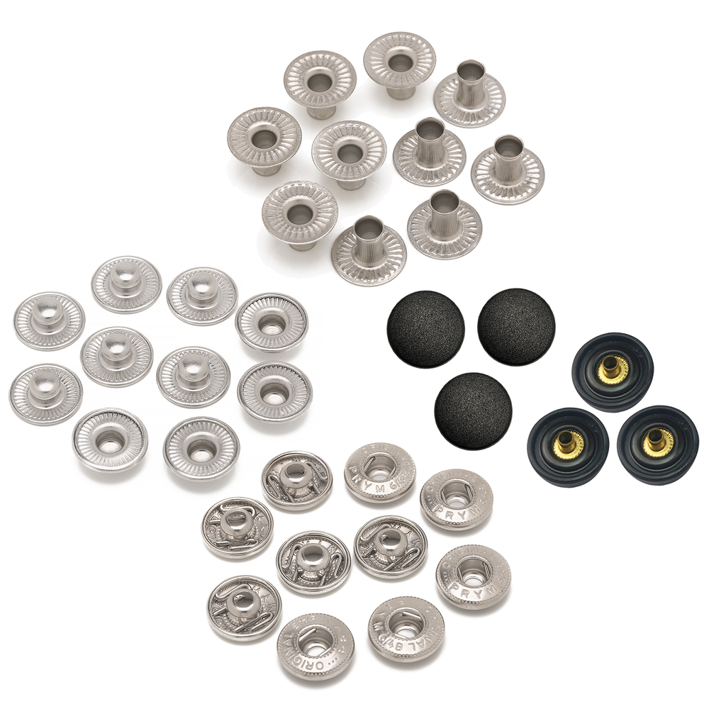 Trimming Shop 15mm S Spring Press Studs Snap Fasteners Plastic Cap with  Gunmetal Black Metal Back Snap Buttons - Navy, 50pcs 