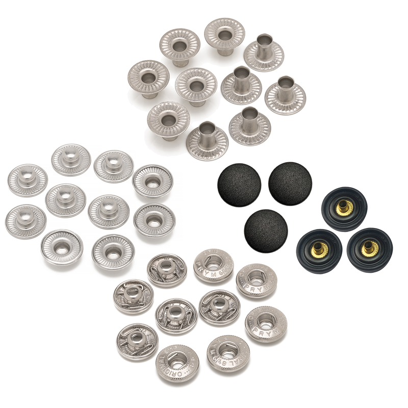 YKK Snap Poppers Fasteners Ring Press Studs Buttons for Babygrows, Kids  Wear, Clothing or DIY Craft, 10mm, Silver, 500pcs Set
