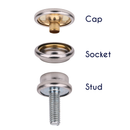 Machine Screw Press Studs, Snap Fasteners with Screw, Screw Snaps for Caravans