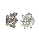 100pcs Pyramid Studs With Base Pins 15mm Punk Rivets For Bag Show Craft