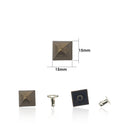 100pcs Pyramid Studs With Base Pins 15mm Punk Rivets For Bag Show Craft