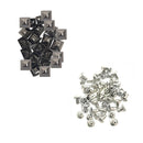100pcs Pyramid Studs With Base Pins 15mm Punk Rivets For Bag Show Craft