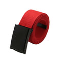Military Style Webbing Belt Canvas Strap Automatic Metal Clasp Buckle Waist Band