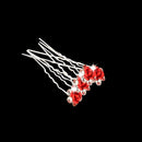 Rose Flower Crystal Rhinestone Hair Pins Hairstyling Accessory for Wedding, Bridal, Jewellery