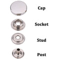 12.5mm/15mm Press Studs Snap Fasteners With Fixing Hand Tool For DIY Projects, Leather Crafts