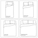 Satin Stripe Cotton Duvet Cover Set - Single/Double/King/Super King