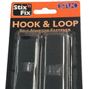 Stix'n'Fix 20mm Self Adhesive Hook & Loop Tape, 1 Metre Sticky Back Fastener