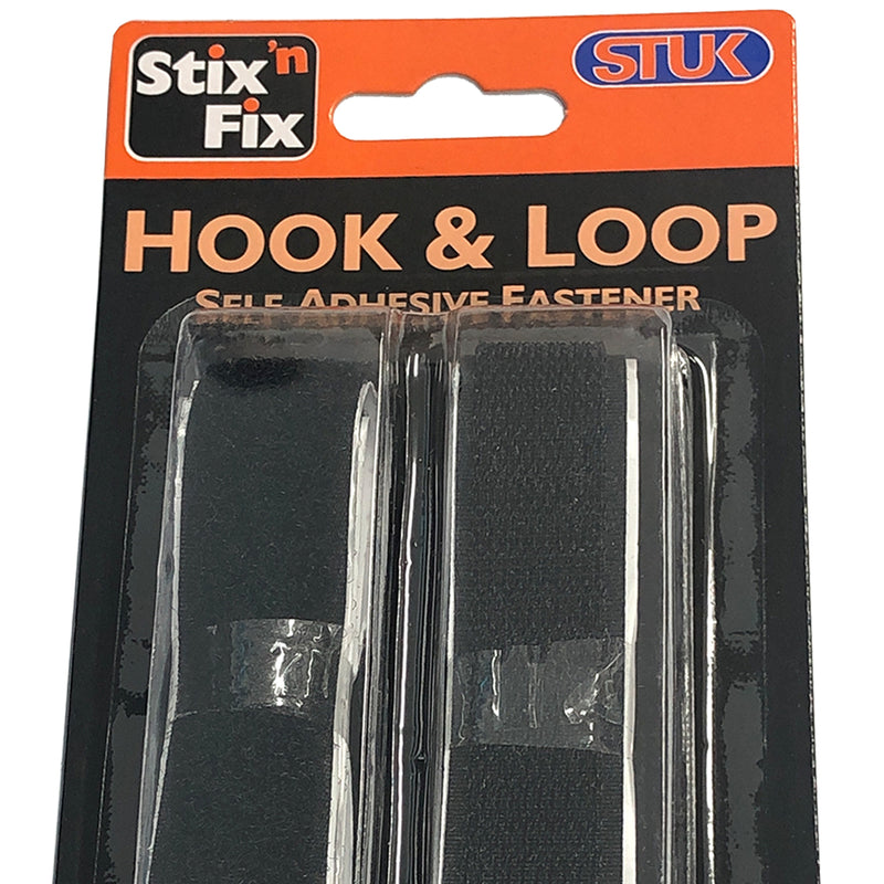 Stix'n'Fix 20mm Self Adhesive Hook & Loop Tape, 1 Metre Sticky Back Fastener