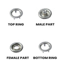9.5mm PRYM Snap Poppers Ring Press Press Studs With Fixing Plier For DIY Craft Project, Custom Clothing