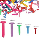 500pcs Metal Split Paper Fastener Pins, Round Head Split Pins - Assorted Sizes