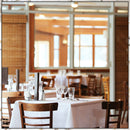 Square Polyester Tablecloth for Banquet, Dining, Christmas Party - Black, White & Ivory