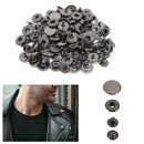Metal S Spring 20mm Press Studs 4 Parts Durable & Lightweight Fasteners For DIY Leather Jackets Sewing